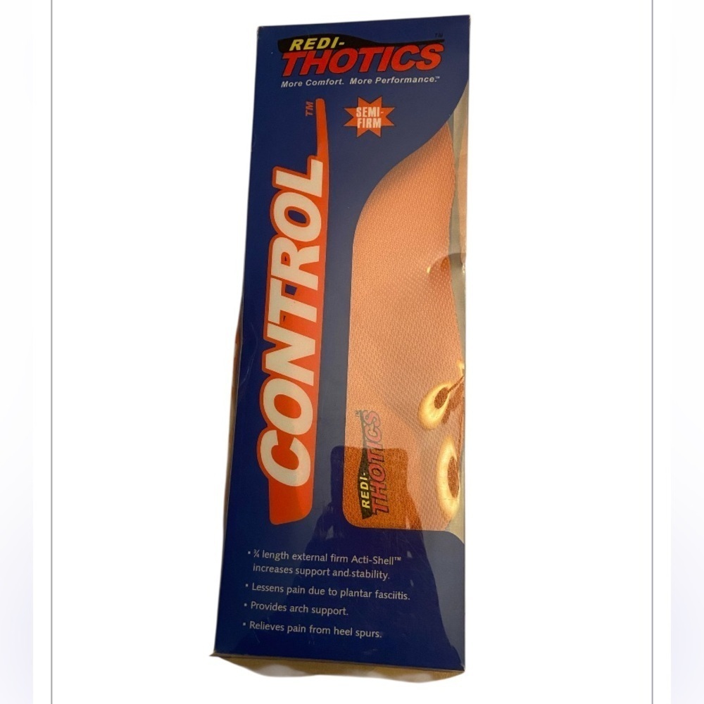 Redo-Thotics Semi-Firm CONTROL shoe inserts Size B Men 7/7 1/2 Woman 8/8 1/2